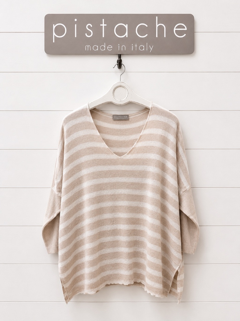 PISTACHE Oversized Striped Sweater Size L